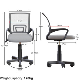 Vida Designs Airsdale Office Mesh Chair Backrest Armrest Ergonomic - thumbnail 2