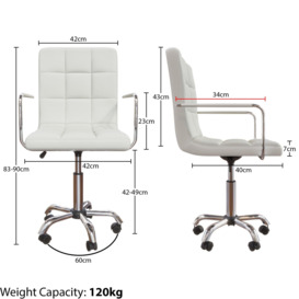 Vida Designs Calbo Adjustable Office Chair Backrest Armrest Ergonomic - thumbnail 2