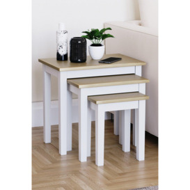 Vida Designs Yorkshire Nest of 3 Tables Set Of 3 Storage Living Room Coffee Side Tables - thumbnail 1