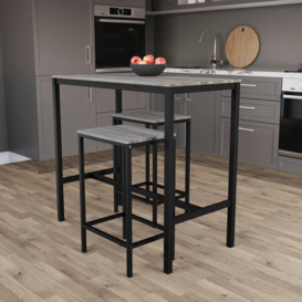 Vida Designs Roslyn 2 Seater Bar Table Set Stools Kitchen Dining Furniture Set Of 2 - thumbnail 2