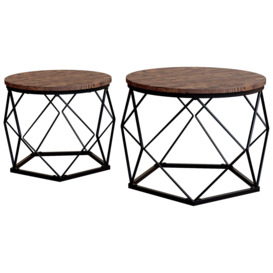 Vida Designs Brooklyn Nest of 2 Geometric Tables Coffee Table Living Room Furniture - thumbnail 1