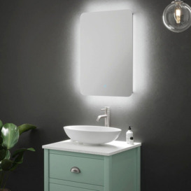 500 x 700mm IP44 Backlit Bathroom Mirror - Demister & Shaver Socket Tunable LED - thumbnail 1