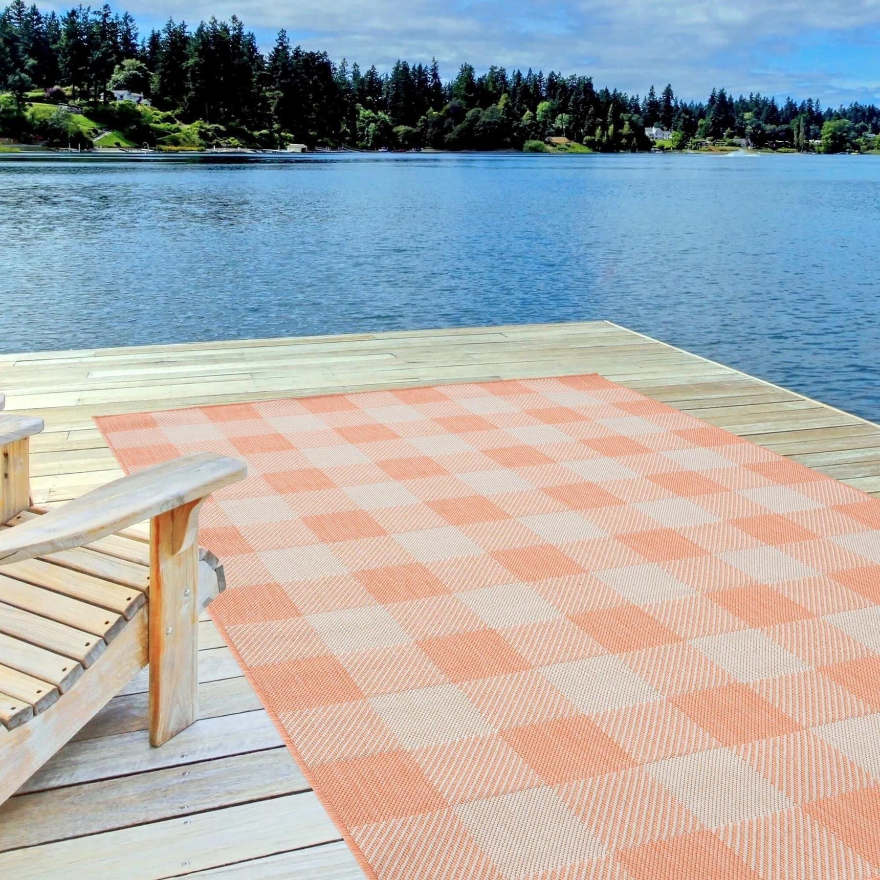 Ecology Collection Outdoor Rugs in Orange - 700OR - image 1