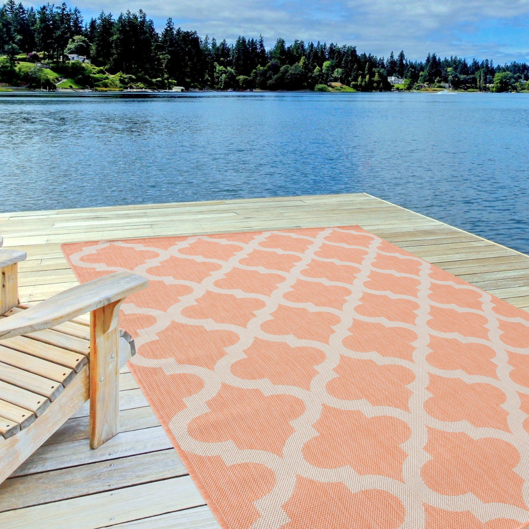 Ecology Collection Outdoor Rugs in Orange - 400OR - image 1