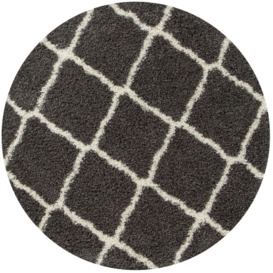 Myshaggy Collection Rugs Moroccan Design in Dark Grey - 385D