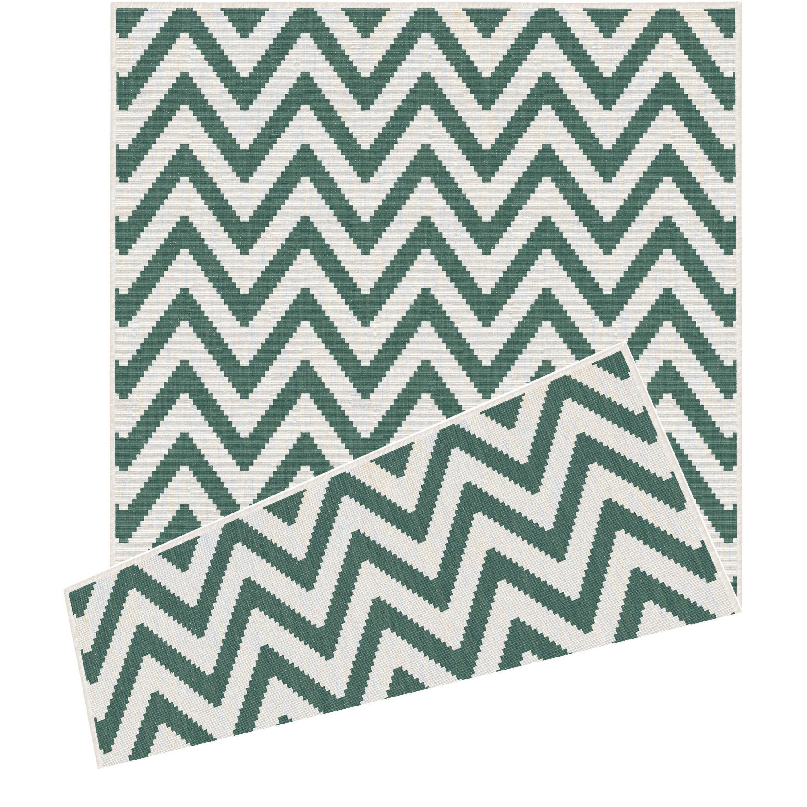 Duo Weave Collection Outdoor Rugs in Zigzag Design - image 1