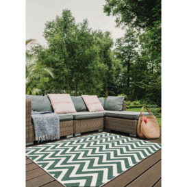 Duo Weave Collection Outdoor Rugs in Zigzag Design - thumbnail 2
