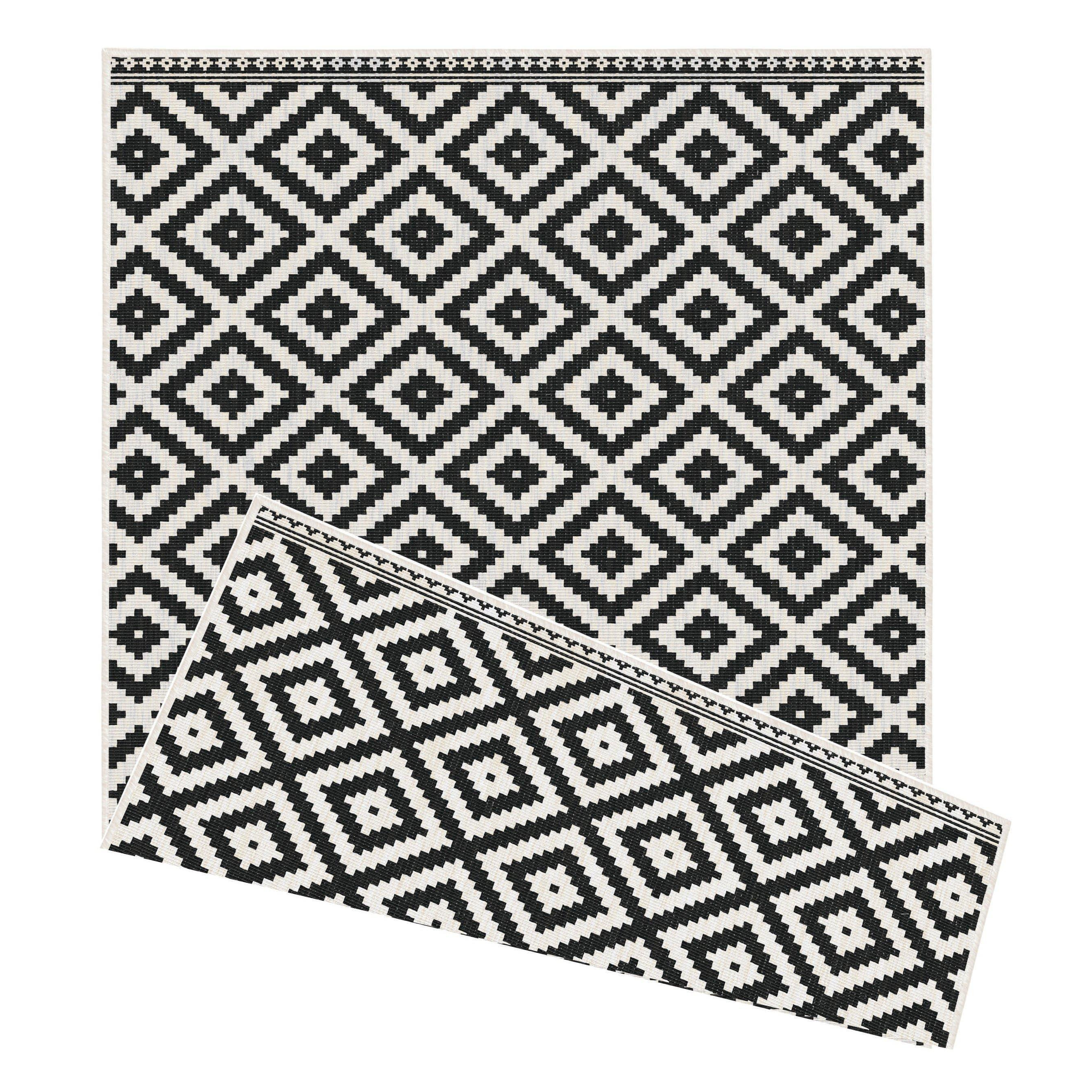 Duo Weave Collection Outdoor Rugs in Geometric Diamond Design - image 1