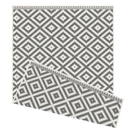 Duo Weave Collection Outdoor Rugs in Geometric Diamond Design - thumbnail 3