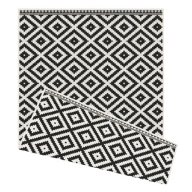Duo Weave Collection Outdoor Rugs in Geometric Diamond Design - thumbnail 1