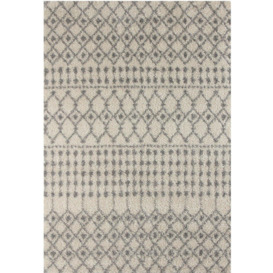 Moroccan Shaggy Ivory Living Room Rug - 1000