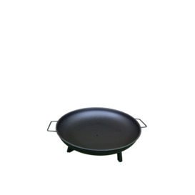 "59cm / 23"" Round Metal Fire Pit Basket Garden Patio Wood Solid Fuel Burner"