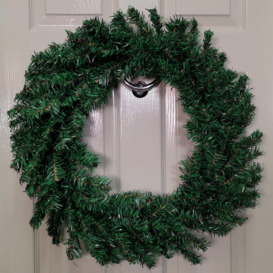 60cm Plain Green Christmas Wreath with 160 Tips