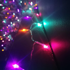 5m Multi Function Battery Operated Rainbow LED Fairy Lights Christmas Decorations with Timer - thumbnail 1