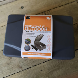 Masterplug Weatherproof Electric Box for Outdoors with Four Socket 10 Metre Extension Lead, 35 x 22 x 123cm Grey - thumbnail 3