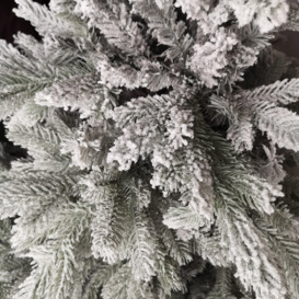 150cm 5ft Grey Frosted Grandis Fir PE / PVC Mix Hinged Festive Christmas Tree 1038 tips - thumbnail 3