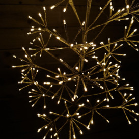 1.2m Champagne Gold Firework Christmas Tree with 260 Warm LEDs - thumbnail 2