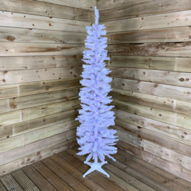 6ft (180cm) White Pencil Pine Christmas Tree with 321 Tips - thumbnail 2