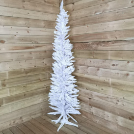 7ft (210cm) White Pencil Pine Christmas Tree with 401 Tips - thumbnail 3