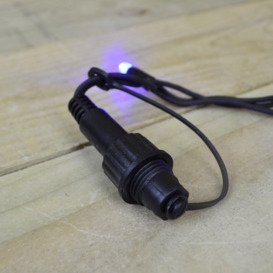 300 Electric Blue LED Super-Long 29.9m Connectable Lights on a Black Cable - thumbnail 2