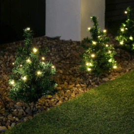 6 x 30cm LED Lit Premier Christmas Tree Path Lights (15 LEDs Per Tree) - thumbnail 3