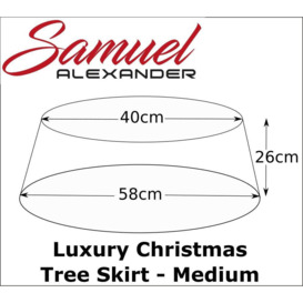 Samuel Alexander 58cm x 26cm Medium Willow Christmas Tree Skirt - Natural Brown - thumbnail 3