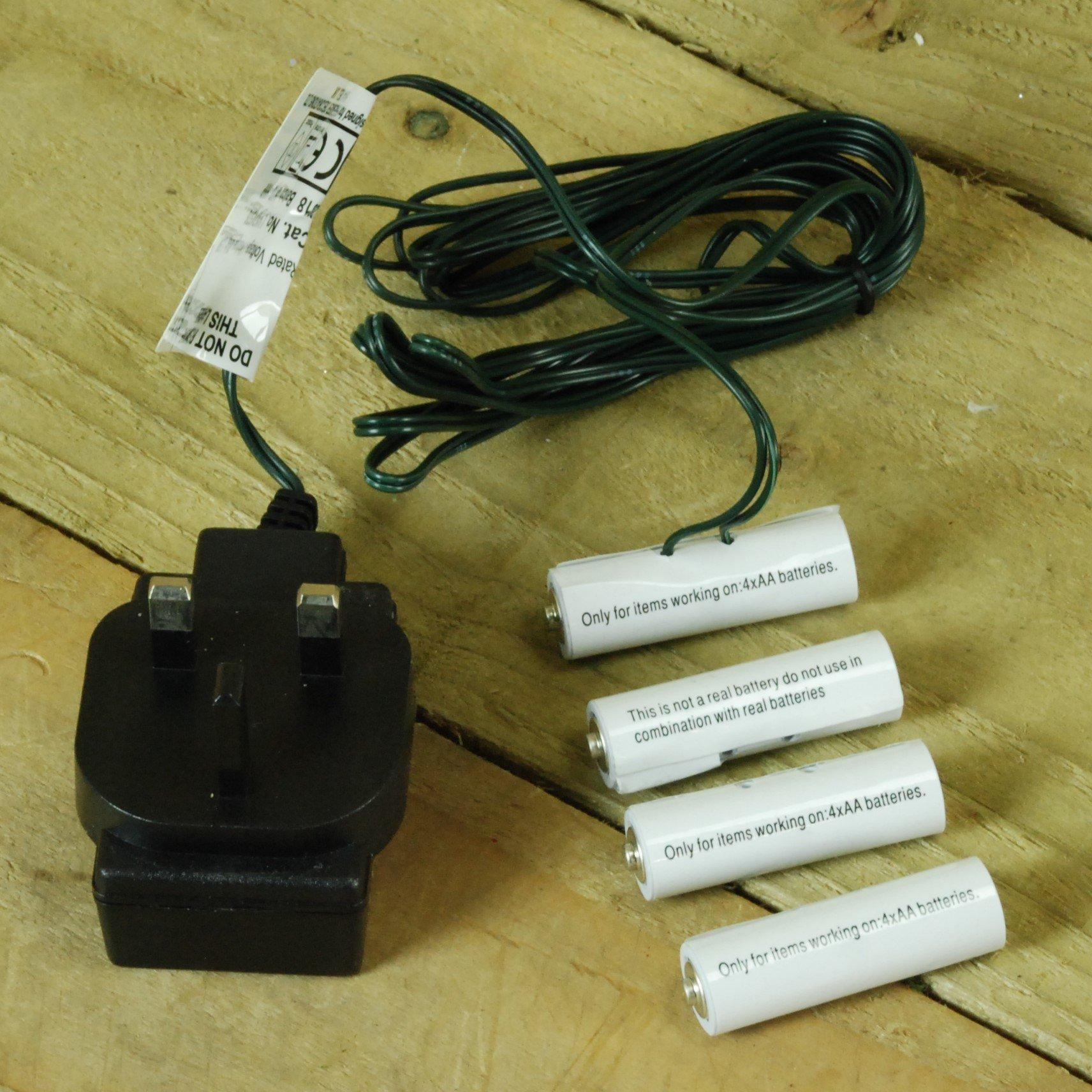 4 x 6V AA Money Saving Battery Replacement Plug In Adapter - image 1