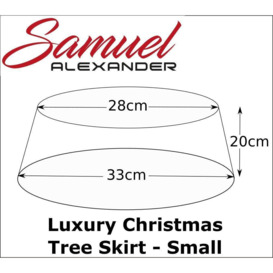 Samuel Alexander 33cm x 20cm Small Willow Christmas Tree Skirt in Dark Grey - thumbnail 3
