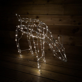 63cm Outdoor Twinkling LED Grazing Reindeer Christmas Decoration in Warm White