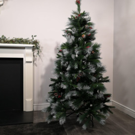 7ft (210cm) Avatika Frosted Christmas Tree With Cones 896 tips - thumbnail 2