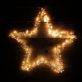 280 LED Festive 60cm Premier MicroBrights Outdoor Star Silhouette in Warm White - thumbnail 3