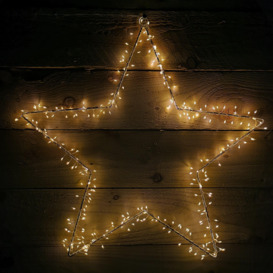 280 LED Festive 60cm Premier MicroBrights Outdoor Star Silhouette in Warm White - thumbnail 2