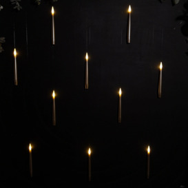 10pcs Premier 15cm Floating Gold Static Flicker Battery Candle with Remote Control in Warm White - thumbnail 2