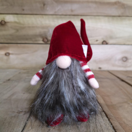 40cm Festive Christmas Gonk with Haired Body & Long Burgundy Hat - thumbnail 3