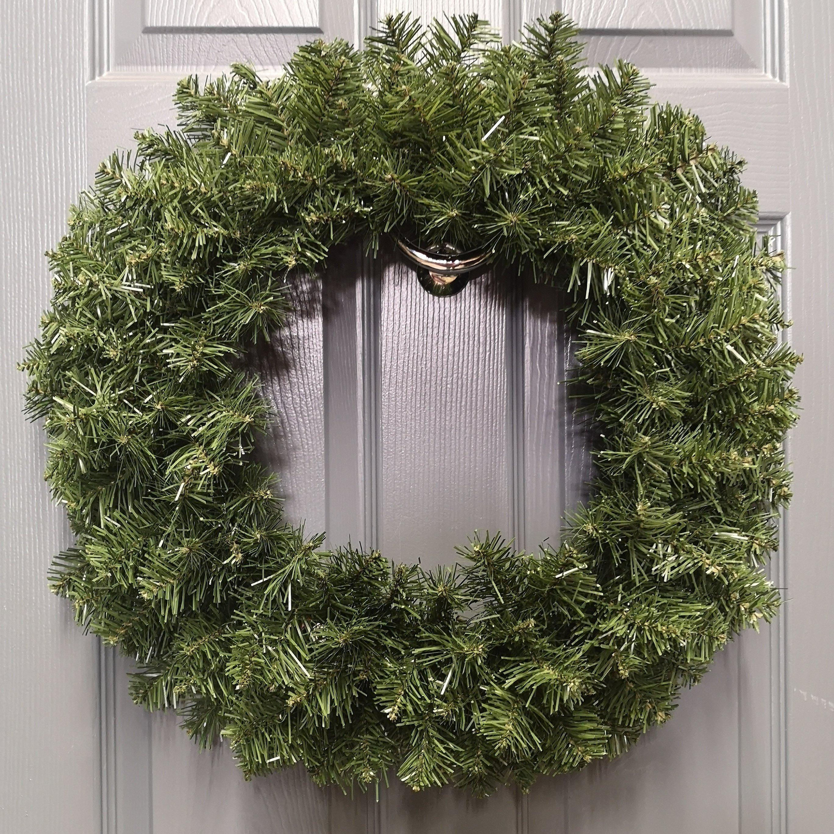 60cm Imperial Pine Christmas Door Wreath in Plain Green - image 1