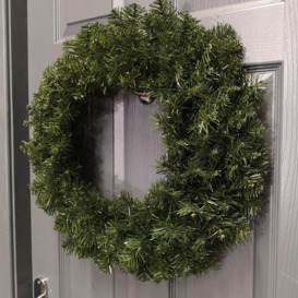 60cm Imperial Pine Christmas Door Wreath in Plain Green - thumbnail 2