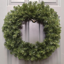 60cm Imperial Pine Christmas Door Wreath in Plain Green - thumbnail 1