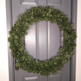 90cm Diameter Plain Green Luxury Imperial Pine Christmas Door Wreath