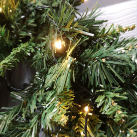 Pre Lit Christmas Door Decoration Kit - 90cm Trees / Garland & 60cm Wreath - thumbnail 3