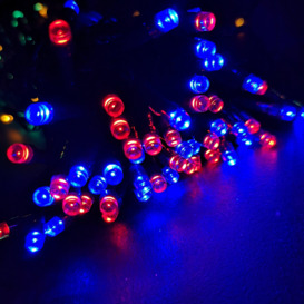 600 LED 60m Premier Christmas Indoor Outdoor Multi Function Battery Operated String Lights with Timer in Multicoloured - thumbnail 3