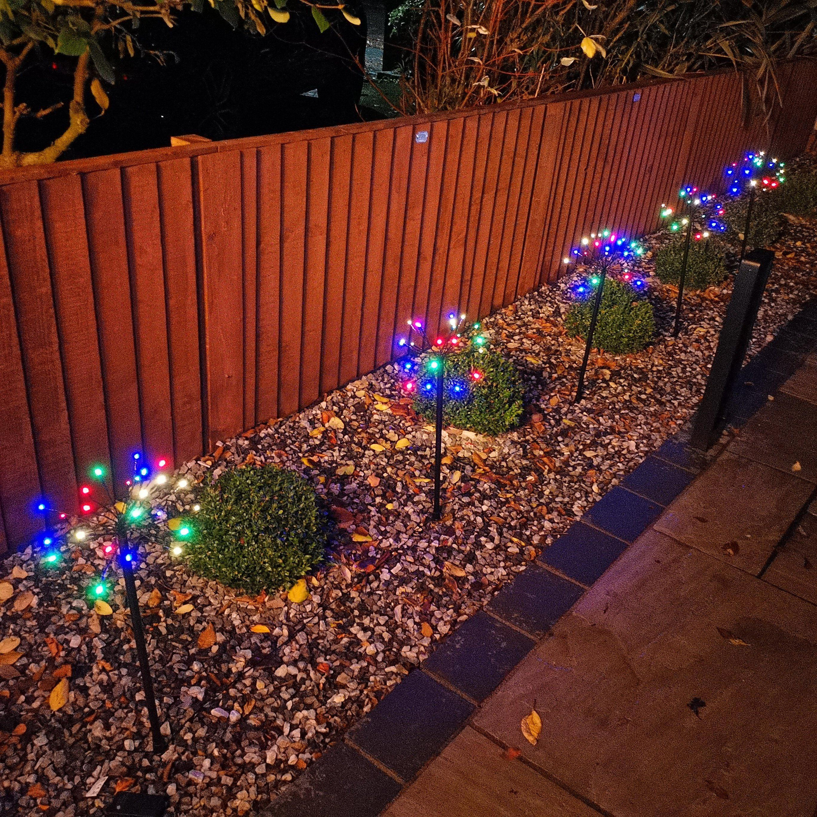 5pcs 63cm 120 LED Battery Operated Sparkler Path Lights with Timer in Multicoloured - image 1
