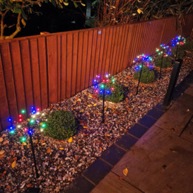 5pcs 63cm 120 LED Battery Operated Sparkler Path Lights with Timer in Multicoloured - thumbnail 1
