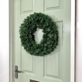 40cm Plain Green Canadian Pine Artificial Christmas Wreath - thumbnail 3