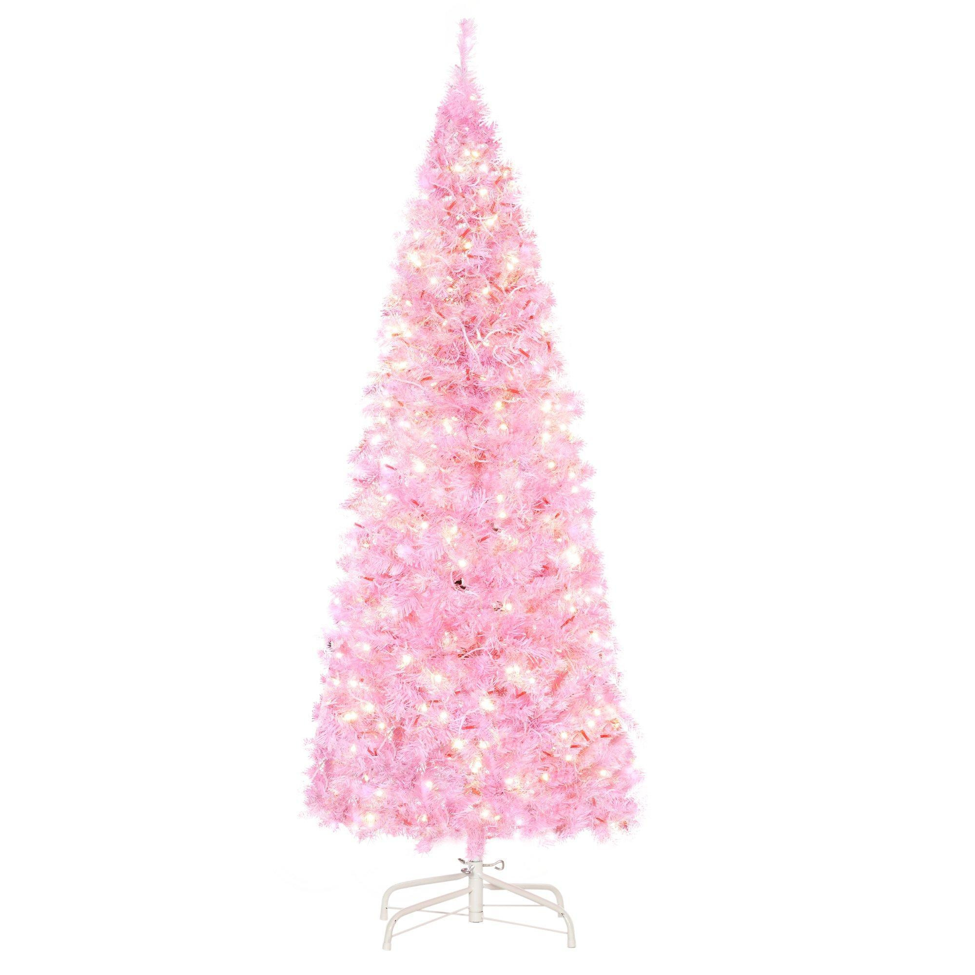 5FT Prelit Pencil Artificial Slim Christmas Tree 408 Tips LED Lights - image 1