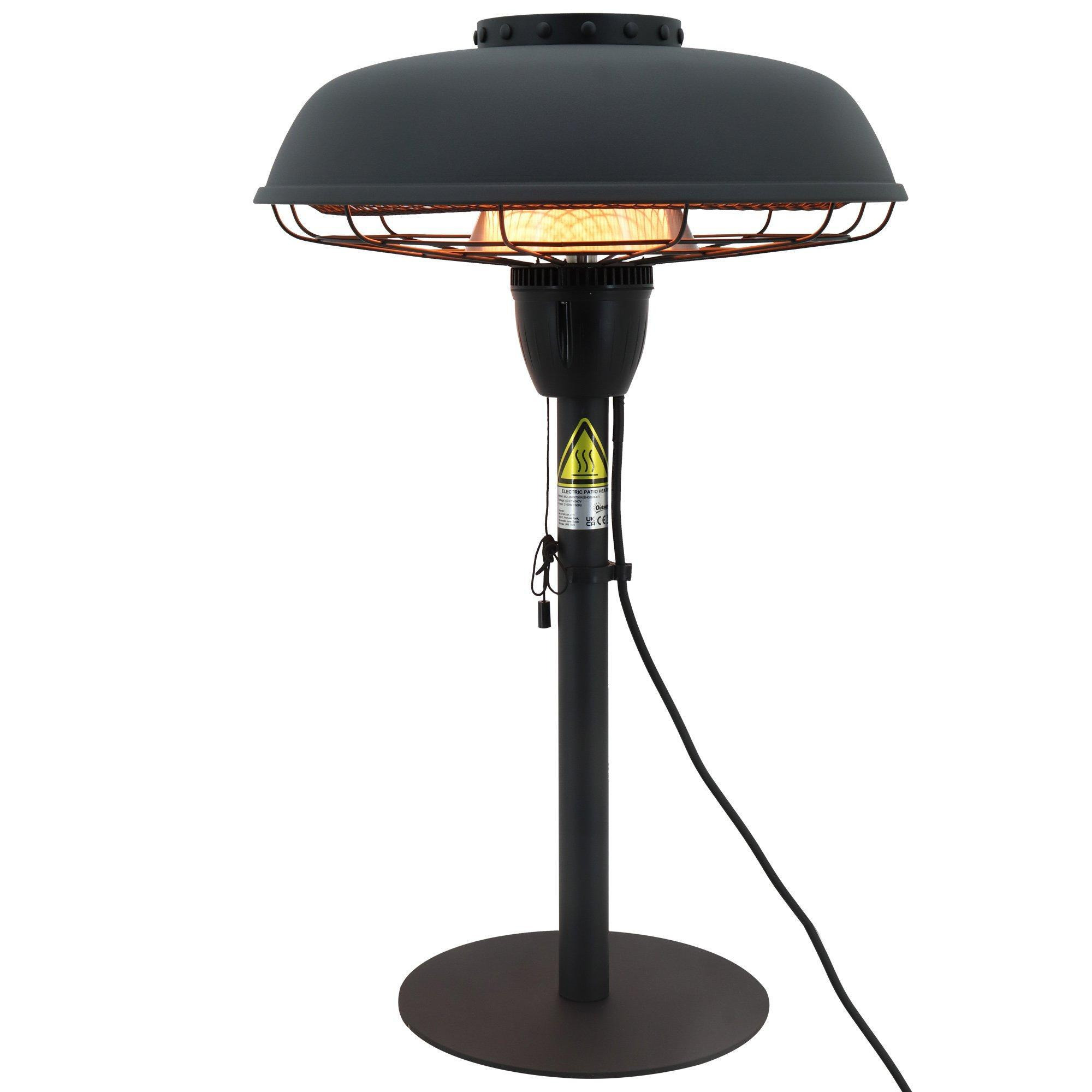 Infrared Table Top Patio Heater w/ Heat Settings, IP44