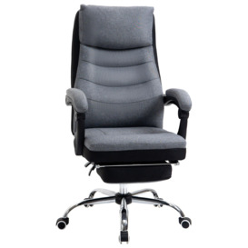Reclining Office Chair Computer Desk Chair with Armrest Retractable