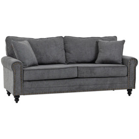 3 Seater Sofas Fabric Sofa with Nailhead Trim Cushions - thumbnail 1