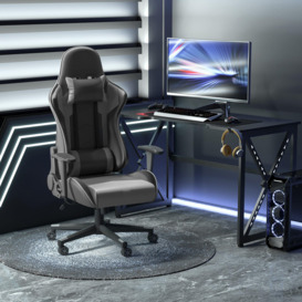 PU Leather Gaming Chair with Adjustable Pillow and Lumbar Support - thumbnail 2