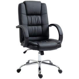 PU Leather Executive Office Chair Back Height Adjustable Desk Chair - thumbnail 1