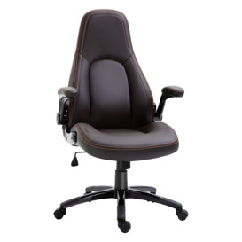 PU Leather Office Chair High Back Swivel Office Chair Adjustable - thumbnail 1